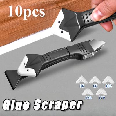 10pcs 5in1 Scraper Scraper Glue Artifact Glass Glue Shovel Glue Seam Tools Scraper Scraper Multi-Function Spatula Glue Cleaning Sealin