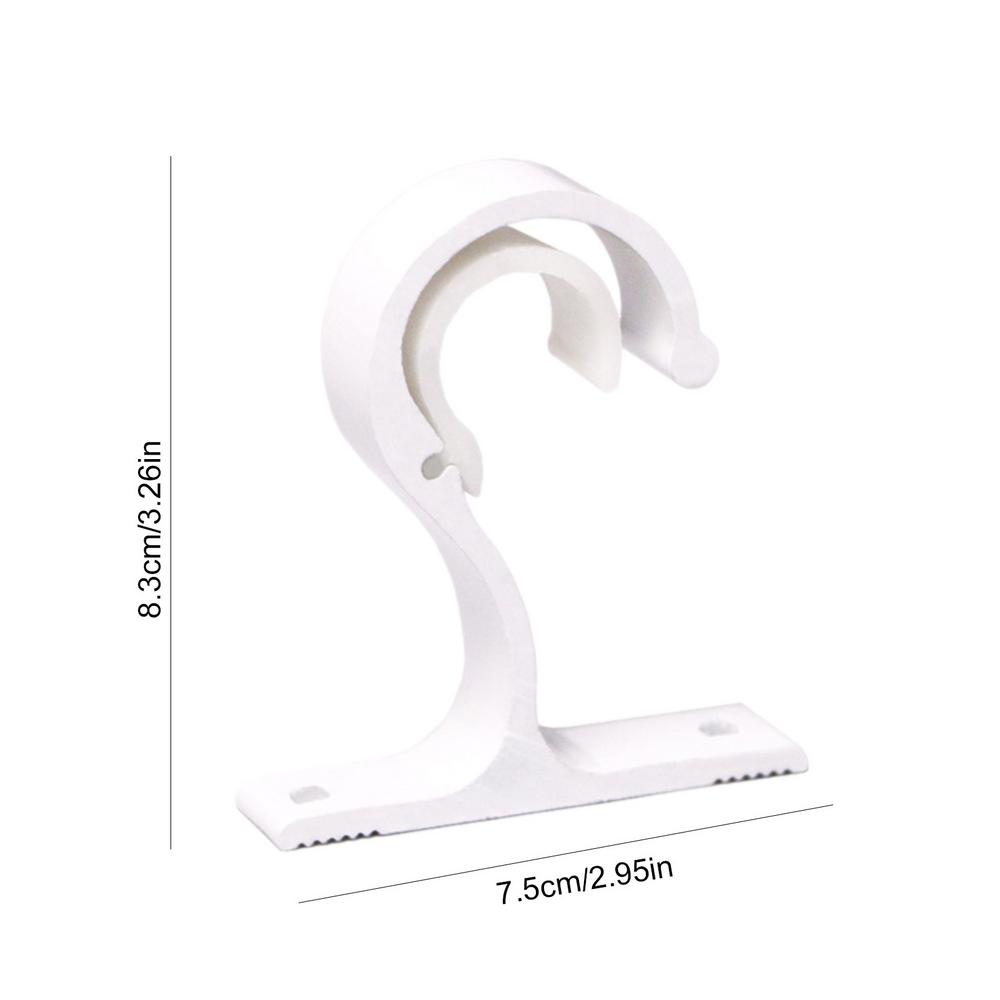 

Curtains Rod Brackets Drapery Rod Sturdy Wall-Mounted Single Bracket Thicken Curtains Rod Brackets Decorative Hooks Rod Holders