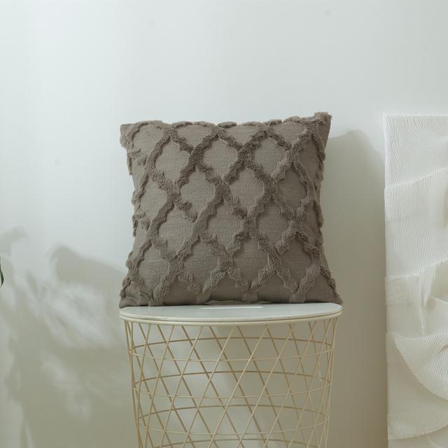 3D Rhombus Plush Pillow Cover Geometric Decorative Throw Pillow Case Soft Cozy Bed Sofa Cushion Cover Nordic Home Spring Decor