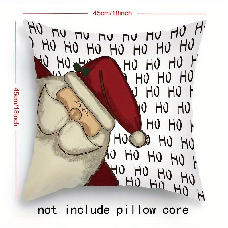 Christmas Themed Pillowcases: Santa, Reindeer & Gnomes with Festive Designs Sofa Room Cushion Cover Home Decoration Gift