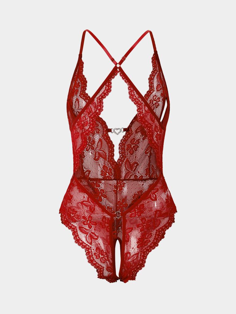 Sexy Tops Summer Bodysuits Baby Doll Sleeveless Thin Lace Sexy Transparent Lingerie Set Fishnets Backless Slim Club Party Body