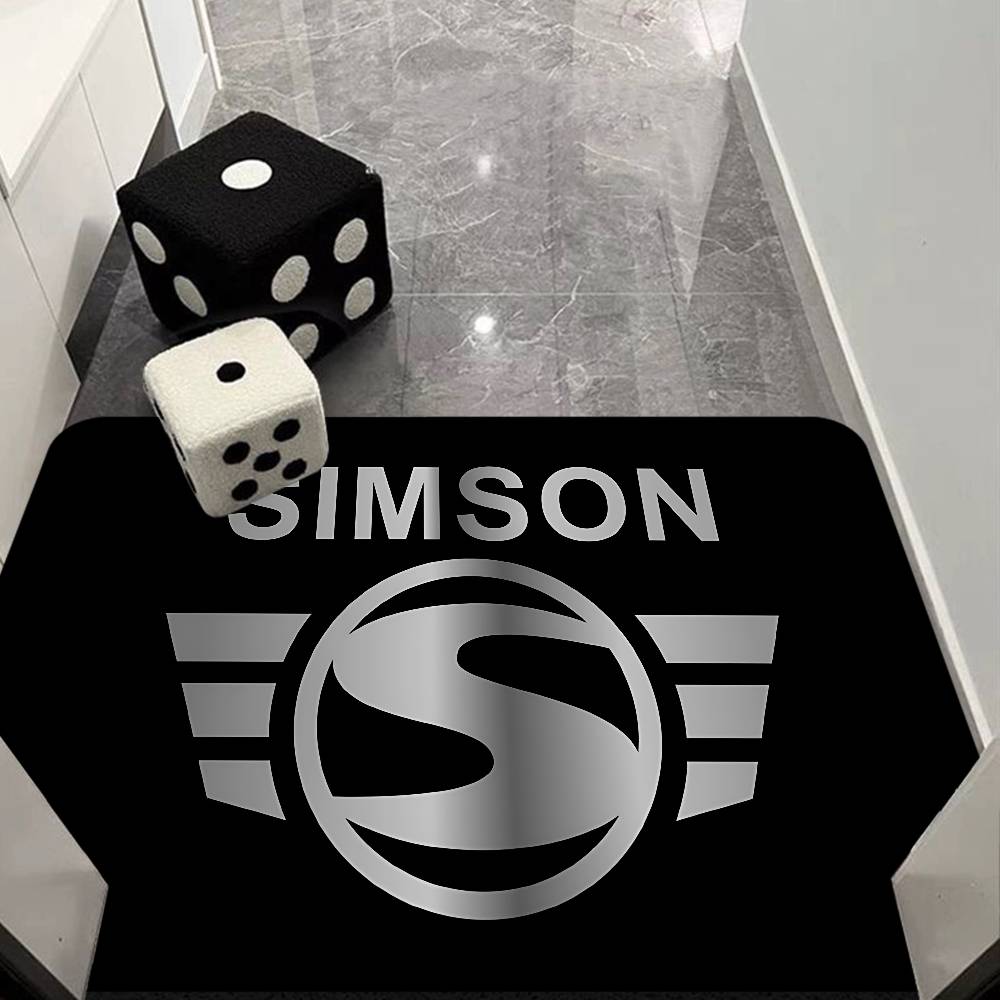 Motorcycle S-Simsons Kitchen Mat Cheaper Anti-slip Modern Living Room Balcony Printed Modern Home Decor