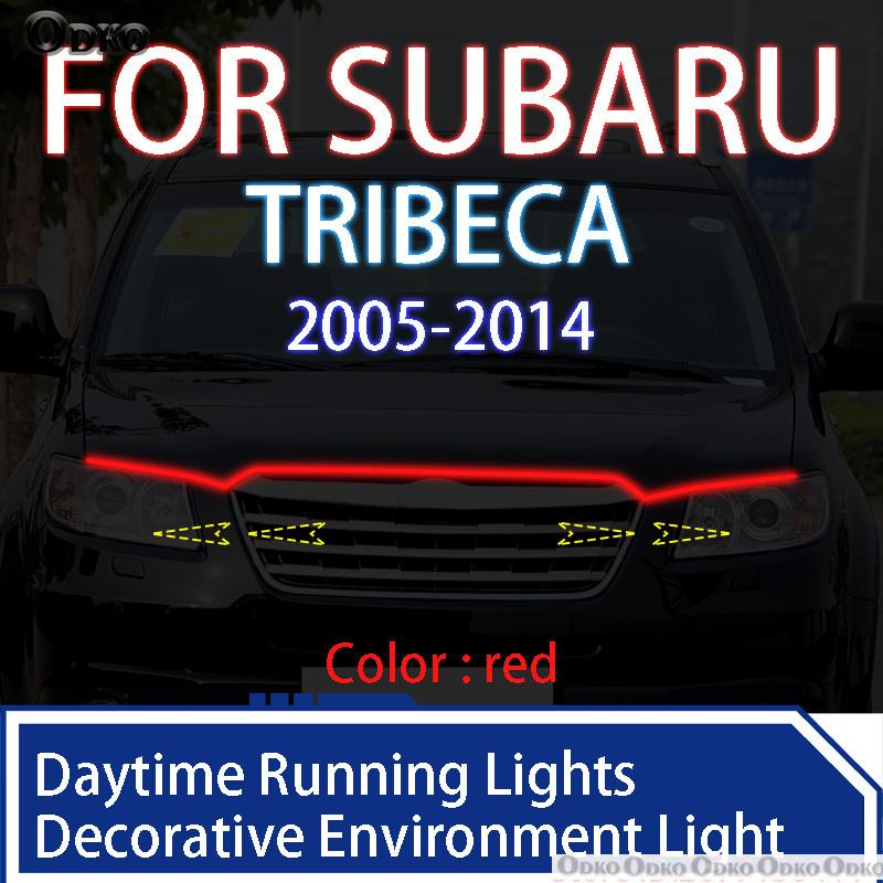 FOR Subaru TRIBECA 2005-2014 New upgrade LED Daytime Running Light Scan Starting Car Hood DRL Guide Decorative Ambient Lamp 12V