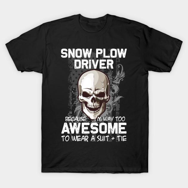 Men Black Print Tshirt Super Large TShirtamerican funny snow plow