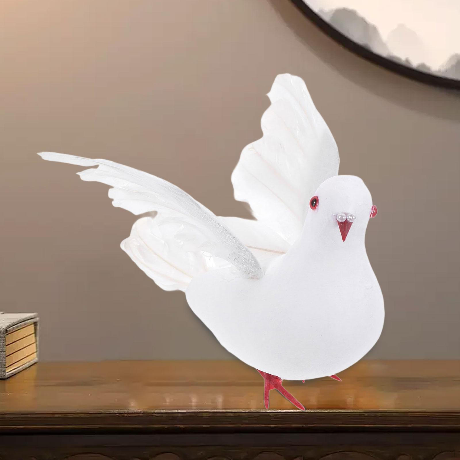 

Искусственный голубь, украшение, пенопластовая фигурка птицы, произведение искусства, пейзаж, реалистичная скульптура для крыльца 25cmx16cm