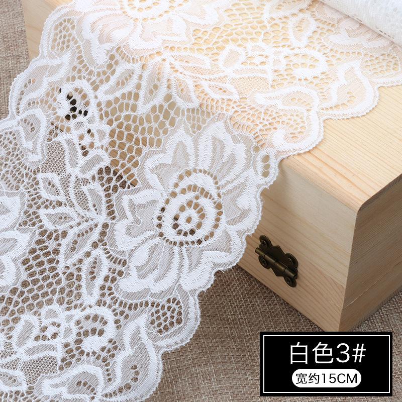 Koronka Koronka Ubrania Dekoracyjne Spódnica Tkanina Akcesoria Tkaninowe Czarno-Białe Ręcznie Robione DIY Szeroka Koronka z Koronkową Krawędzią