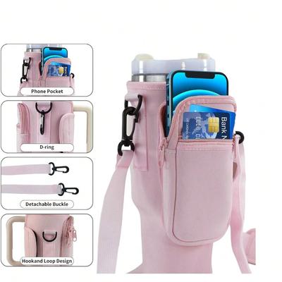 40oz Water Bottle Carrier Bag Pouch Water Bottle Holder with Adjustable Shoulder Strap Water Cup Protective Cover