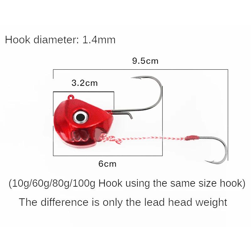 Jig Fishing Lure 40g-140g Lead Head Jigs with Sharped Hook Pesca Saltwater Fishing Equipment Accessories