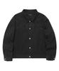 Prairie Washed Crop Trucker Jacket (Black)