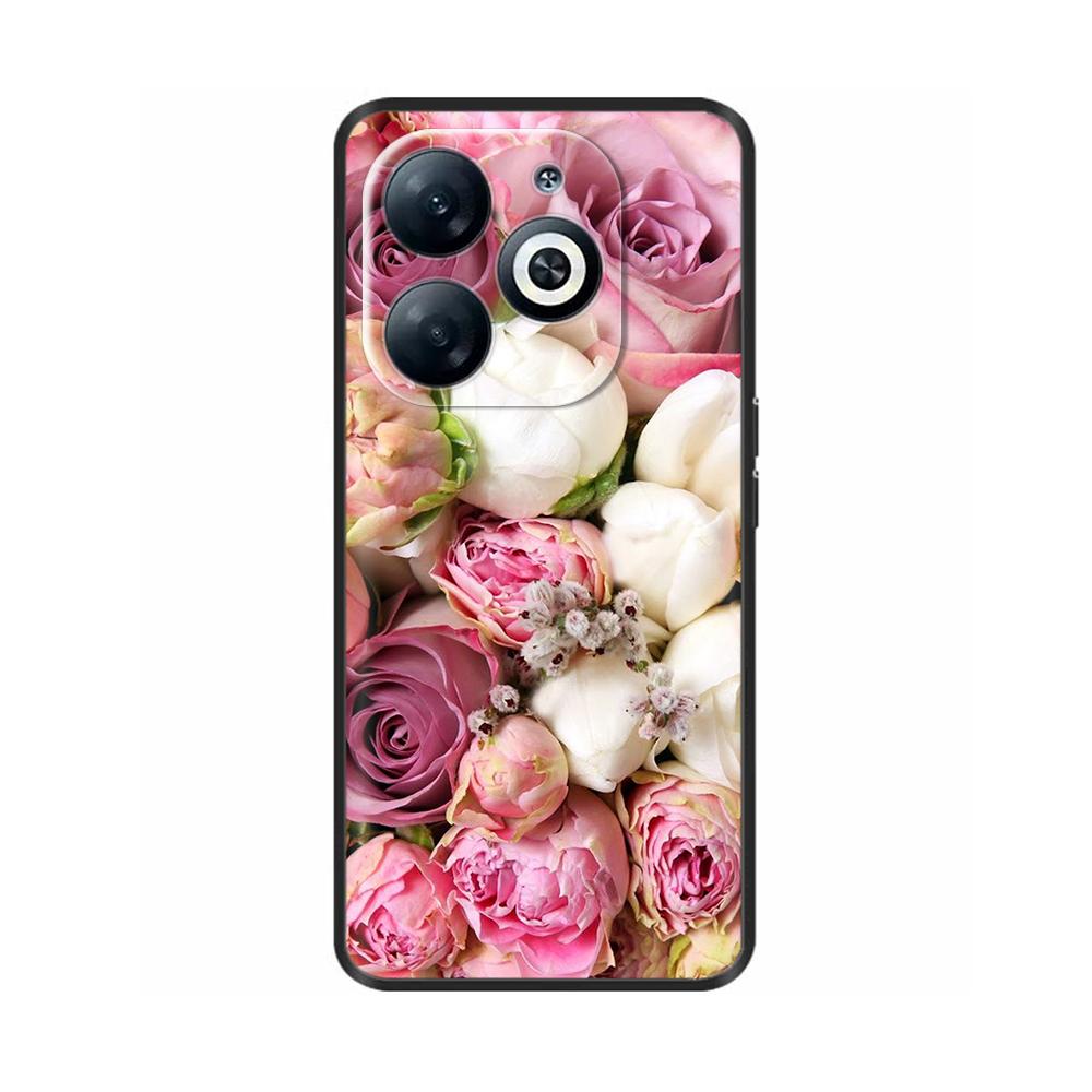 For Infinix Smart 8 Case Cover Funda Black Soft Silicone TPU Protective Phone Case For infinix Smart 8 Smart8 X6525 Bumper Coque