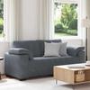 VidaXL Loveseat Sofa Dark Grey 140 Cm Velvet, Two-seater Sofa, Divan, Living Room Seat, Sofa, Upholstered Sofa, 4105268