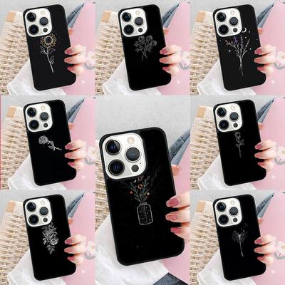 Minimal Aesthetics Flowers Phone Case For iPhone 17 Air 15 16e 14 13 Pro Max Coque 12 11 Pro Max PLUS Cover