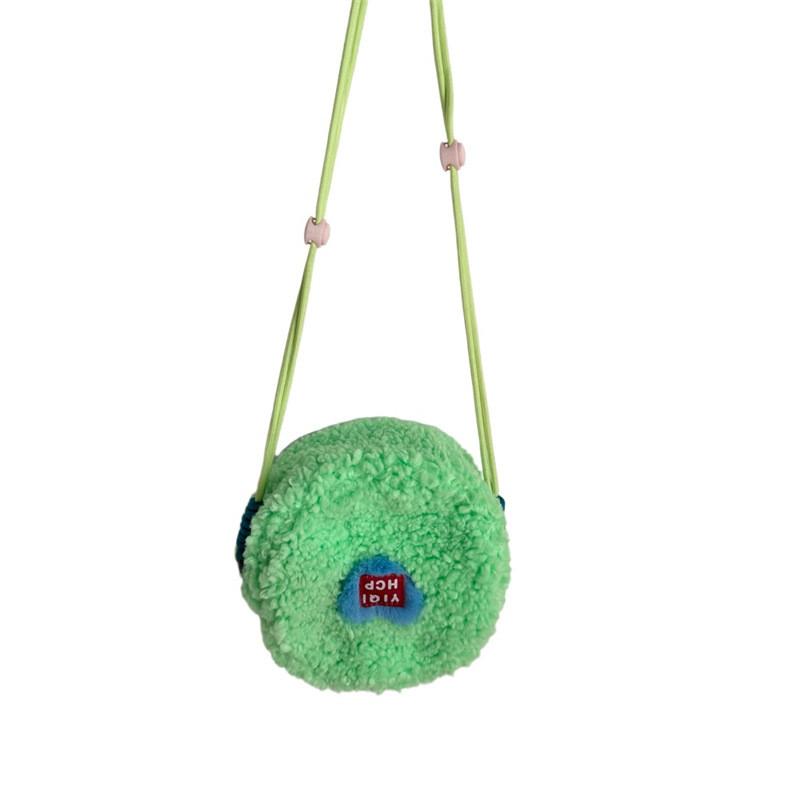 

Stylish Plush Childrens Shoulder Bag In Vibrant Colors For Boys And Girls Perfect For Everyday Use зелёный