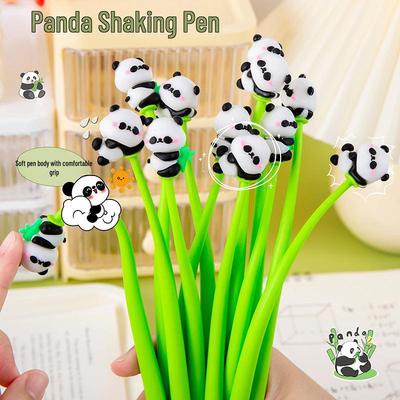 Gelstift mit Cartoon-Panda-Motiv, weiches Gel, Dekompressionsschaukel, Studentenpreis, praktisches Geschenk für Schulschreibwaren