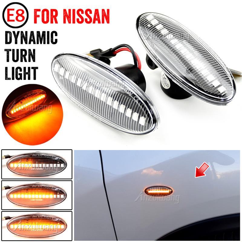 LED Dynamic Fender Side Marker Turn Signal Light For Nissan NV200 NV400 NP300 Leaf Micra Cube Note Dualis March Tiida X-T