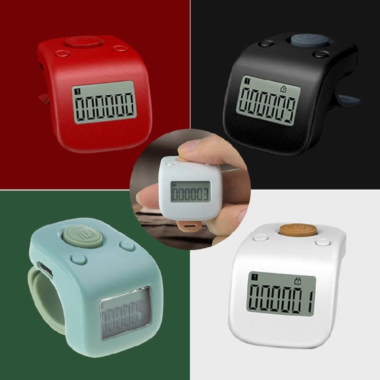 1Pc 6 Digit Beads Prayer Counter Digital LCD Finger Ring Tally Counter