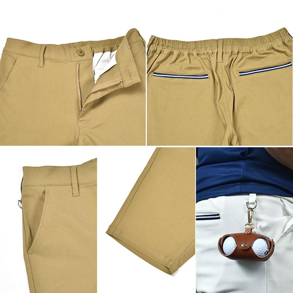 COMON GOLF Men's Stretch Golf Shorts with Cooling Touch, Super Stretch, Spring/Summer Shorts, Size 2XL, Black, CG-NF151
