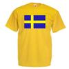Schweden Flagge Erwachsene Unisex T-Shirt