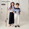 Teenie Weenie Kids Boys' Casual Stripe Print Short Sleeve Cotton T-shirt