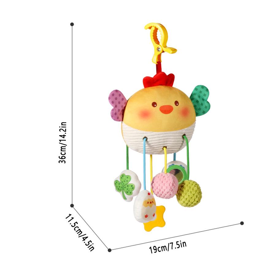 Christmas Decoration Baby Plush Toys, Stroller Toy With Sensory Details Car Seat Toys, Hanging Rattle Toys For Crib Mobile, Newb