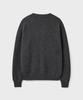 Branded Brushed Alpaca Cardigan [Charcoal]