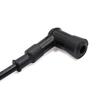X Autohaux 4Pcs Silicone 90 Degree Motorcycle Motor Engine Spark Cap Ignition Wire Cable Black
