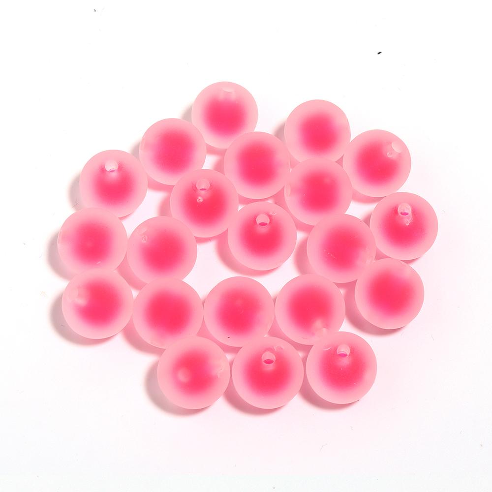 10pcs Acrylic Frosted Beads 16mm Color Matte Round Loose Spacer Bead for Jewelry Making DIY Neckalce Bracelet Supplies Wholesale