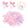 Colorful Pink Flower Shaped Confetti Glitter Finish Wedding Sprinkle Confetti Event Supplies
