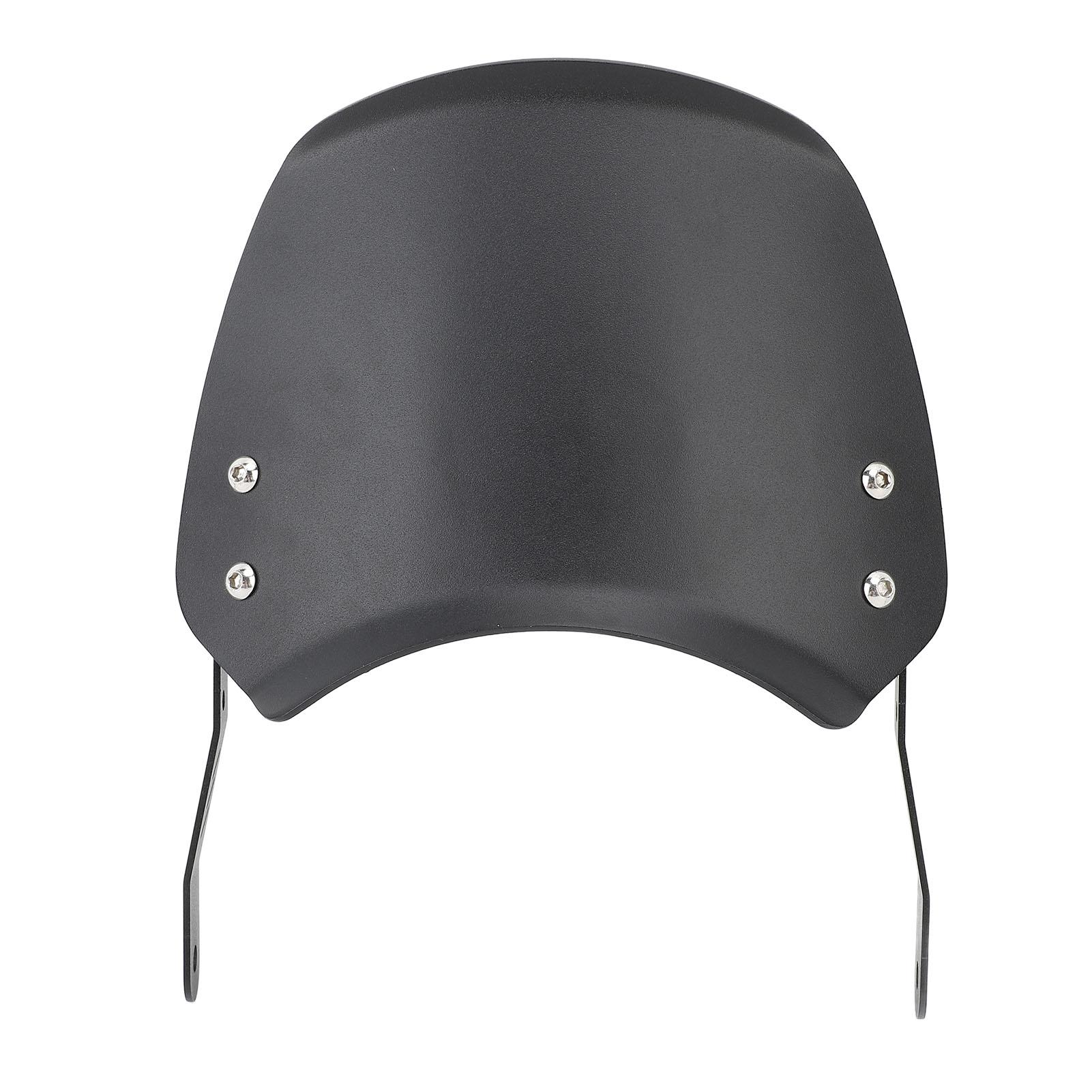 

Motorcycle Windshield Aluminum Universal Front Wind Deflector with Mount for 6.5in to 9.45in Round Headlights Black чёрный