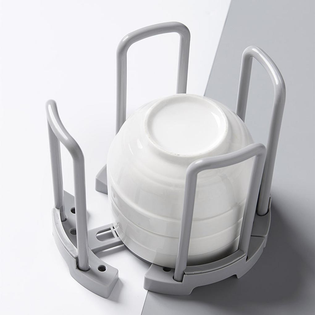 Kitchen Folding Bowl Shelf Retractable Plastic Draining Dish Storage Rack