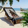 Süßes Tier-Puzzle-Print Strandtuch, Großes Weiches Schnelltrocknendes Handtuch für Strand Camping Schwimmen