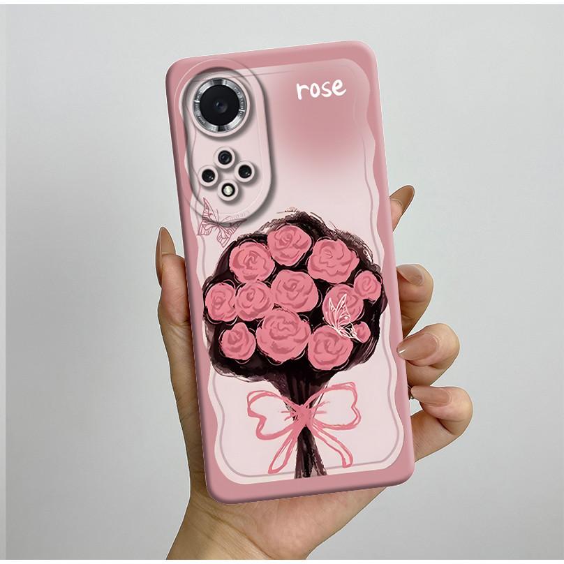 For Huawei Nova 9 Case Aesthetic Butterfly Flowers Soft Silicone Shockproof Phone Cover For Honor 50 Camera Protective Casing