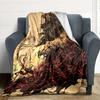 1pc Lion Wilderness Blanket, Lightweight Flannel Throw Blanket For Sofa, Bed, Travel, Camping, Living Room, Office, Couch, Chair, And Bed