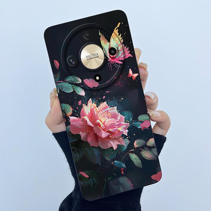 For Honor Magic5 Lite 5G Case Simplicity flower Silicone Soft Back Cases For Magic6 Lite 5G Cover Magic 5Lite 6Lite Bumper Shell