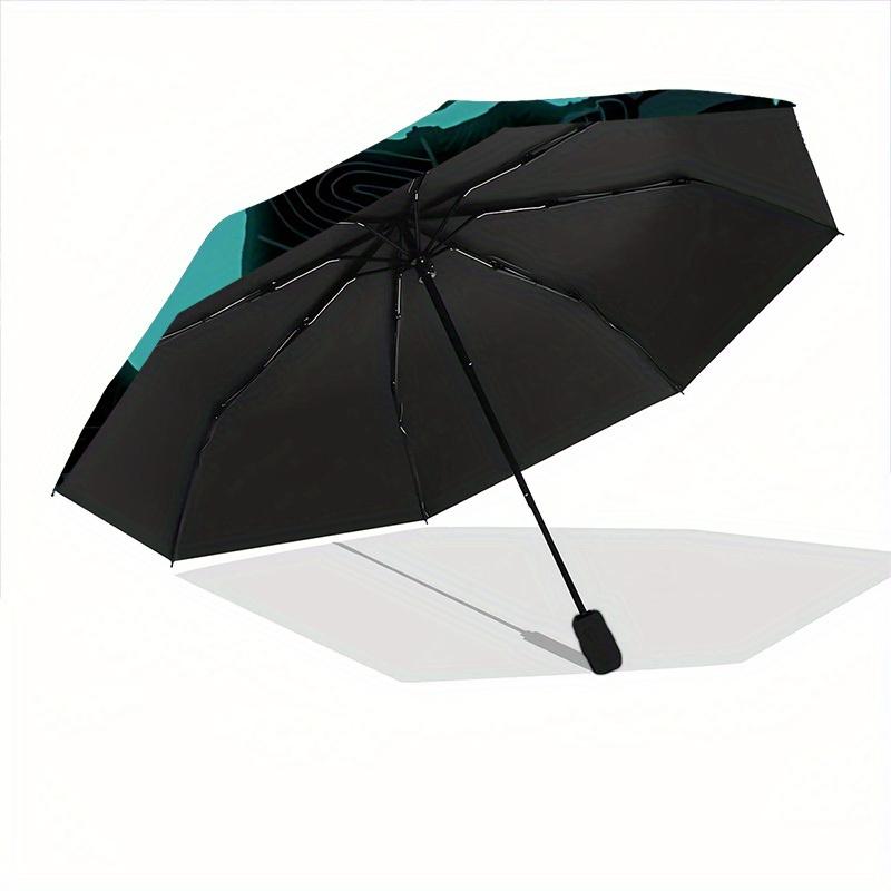 1pc Eye Symbol Automatic Open/close Umbrella, 8-Rib sturdy structure, Portable Travel Umbrella, Parties, Everyday Use, Outdoor Accessory, Ar