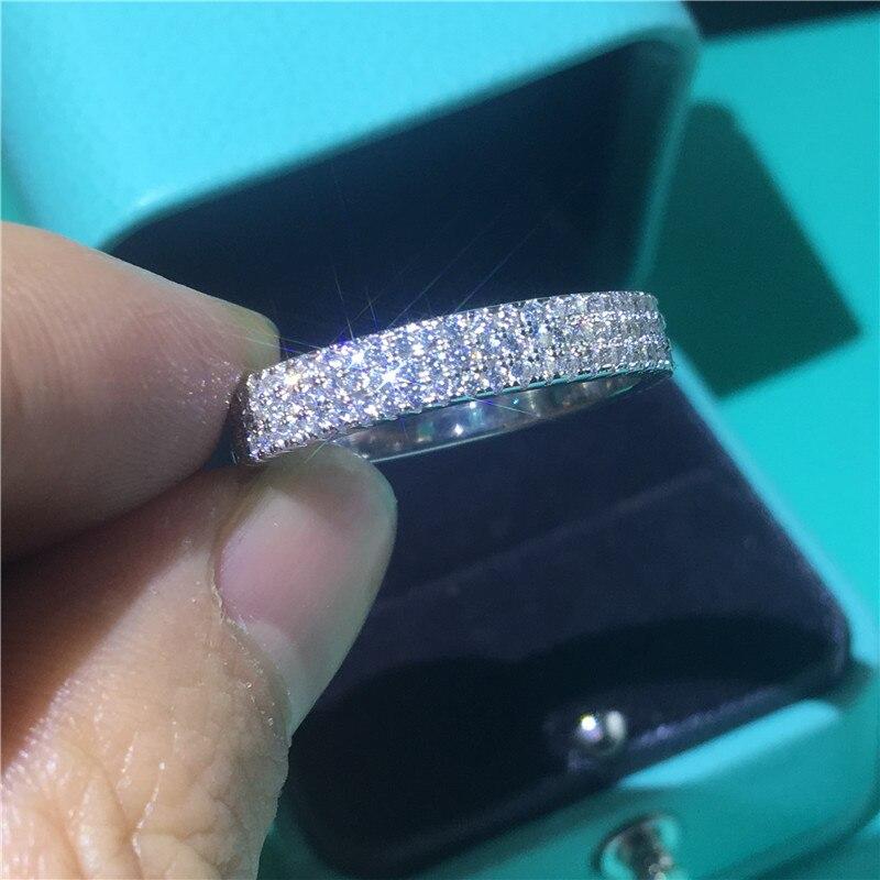 925 Sterling Silver Promise Ring Pave AAA Cz Stone Engagement Wedding Band Rings  Bridal Jewelry