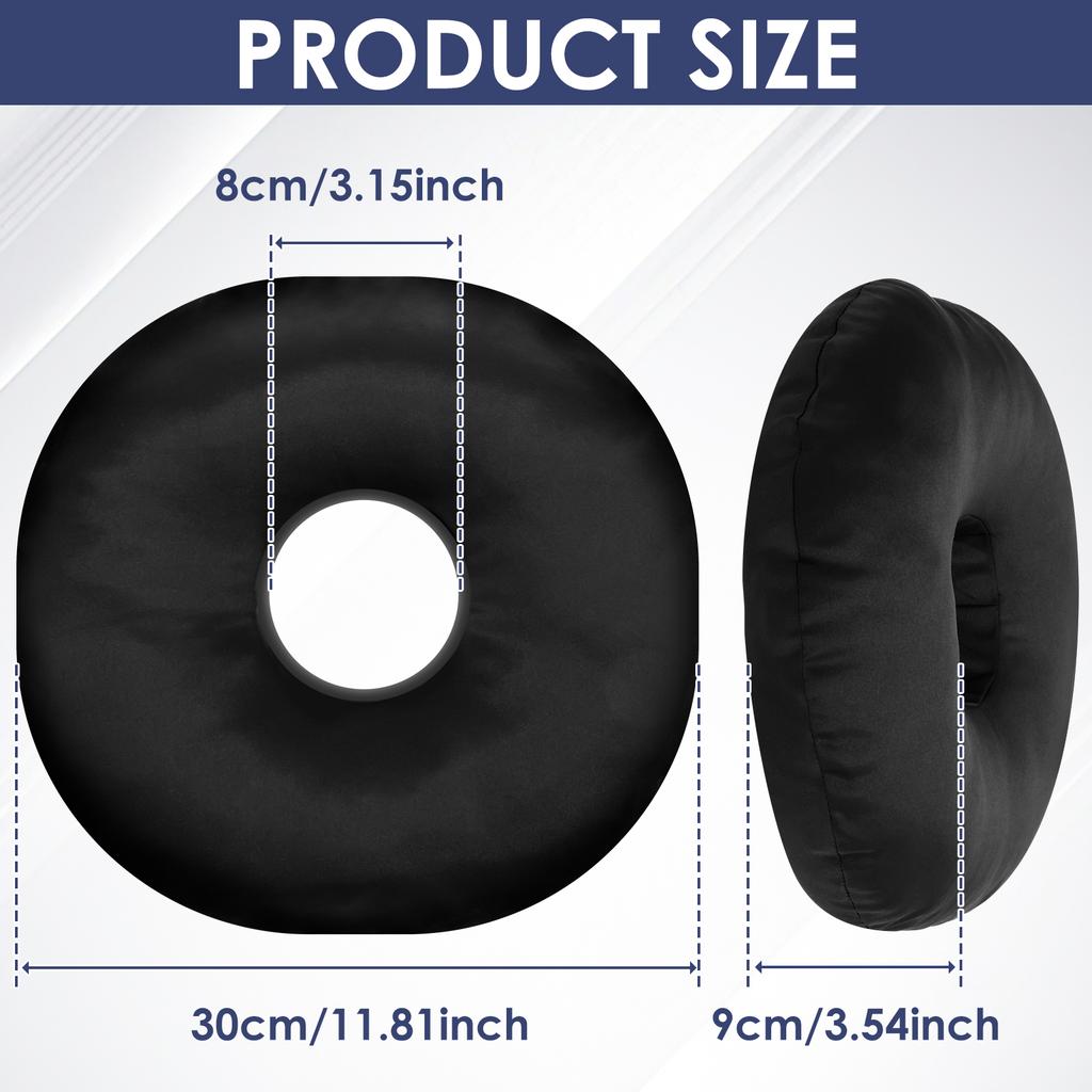 Ear Piercing Pillow Polyester Side Sleeper Donut Ear Pillow with Hole Round Pressure Relief Ear Guard Pillow Hollow Seat Cushion