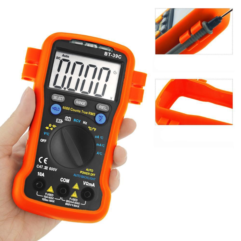 Electrician Digital Multimeter with Backlight LCD Display Auto Range and Non Contact Voltage Detection Function