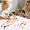 Montessori Color Number Cognition Matching Egg Puzzle Wooden Dinosaur Egg Pairing Children's Educational Toys Thinking Training