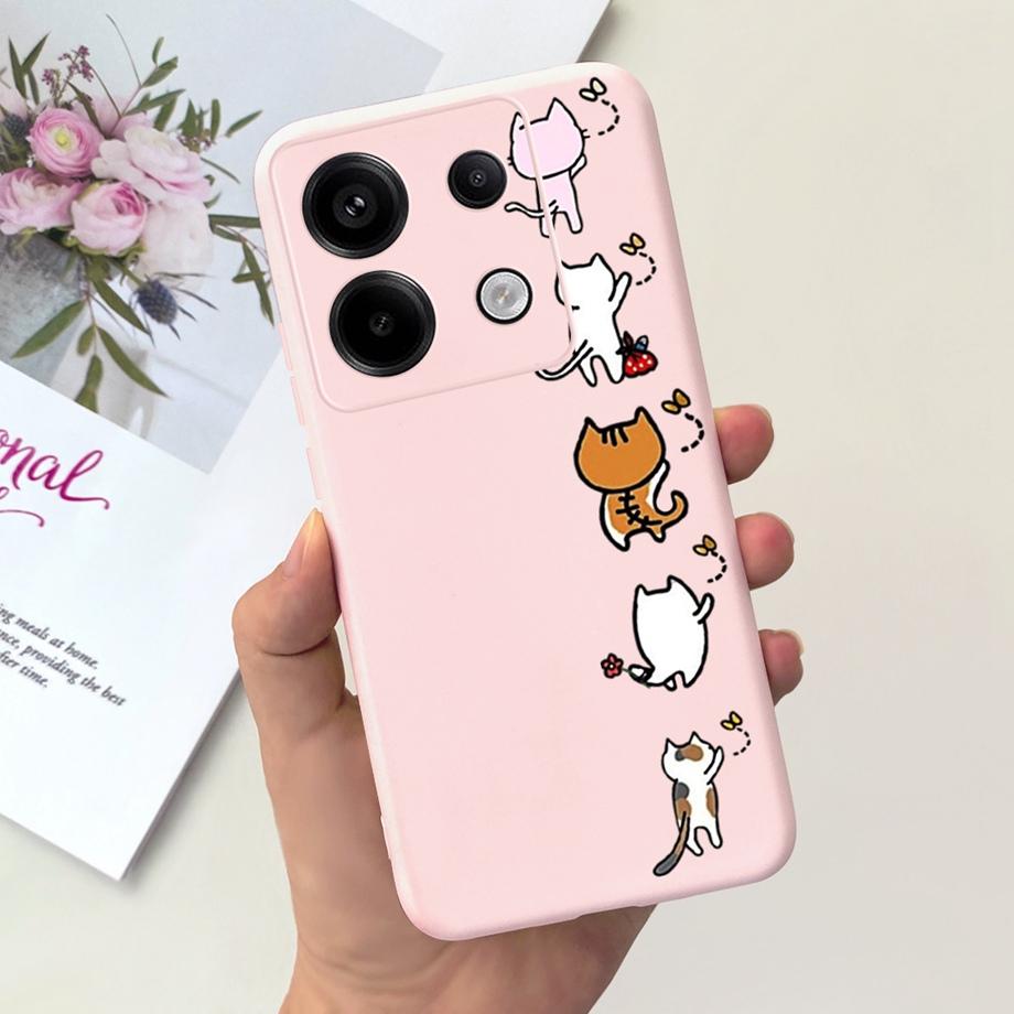 For Xiaomi Redmi Note 13 Pro 5G Phone Case Cow Print Checkered Pattern Soft Liquid Silicone Funda For Redmi Note 13 4G Pro+ Plus