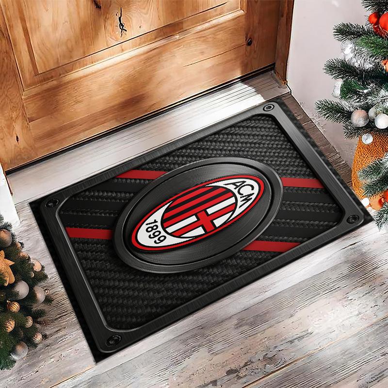 AC Milan Printed Flannel Area Rug Non Slip Soft Polyester Floor Carpet Indoor Decor Mat for Bedroom Living Room Sofa Game Room Home Decoration