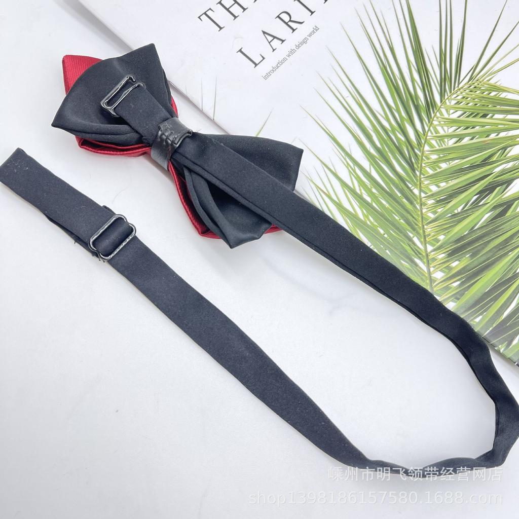 Pointed Wedding Bow Tie - Elegant English Fashion for Groom's Formal Wear