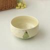 Ceramic Rice Bowl Hand-Painted Bread Fruit Pattern Serving Bowl Microwave Dishwasher Safe Kitchenware for Soup Rice Oatmeal
