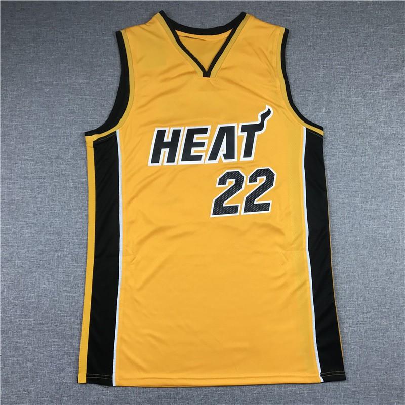 Mens Basketball Jersey Heat Team Yellow Edition Stitched Performance Sportswear Training Game Use