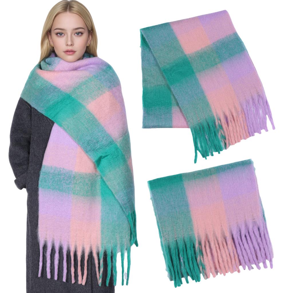 Winter Cashmere Scarf Student Neck Thick Warm Shawl For Women Men Popular Tassel Scarves Bufanda Blanket Pashmina Wraps Poncho