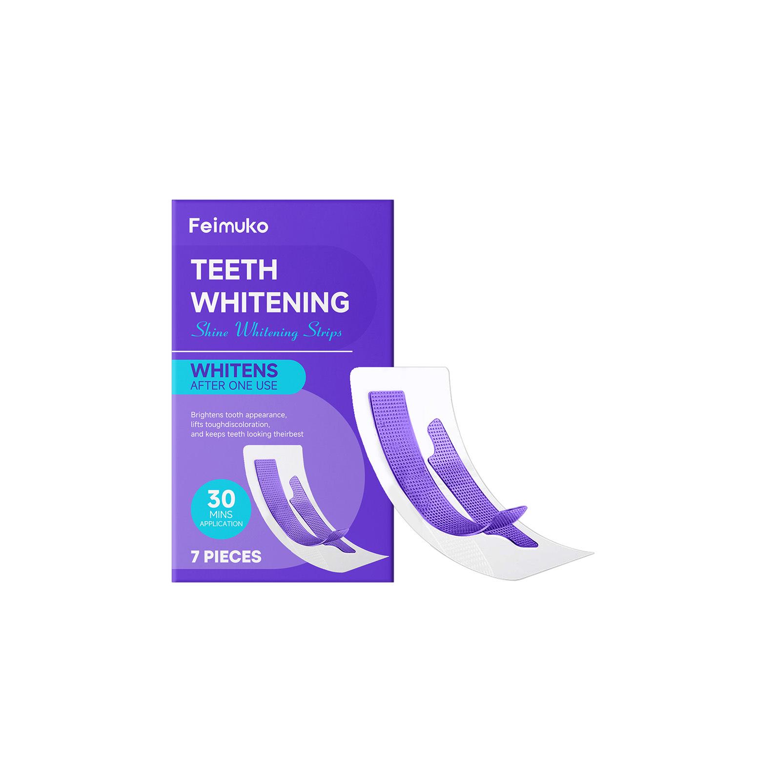 Feimuko Purple Teeth Whitening Strips: Gentle Tartar Care for Bright Teeth Daily