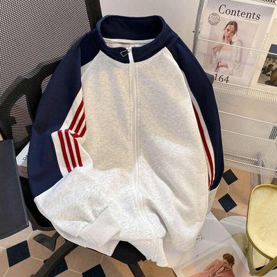 Women's Three-Stripe Stand Collar Zip Sweatshirt