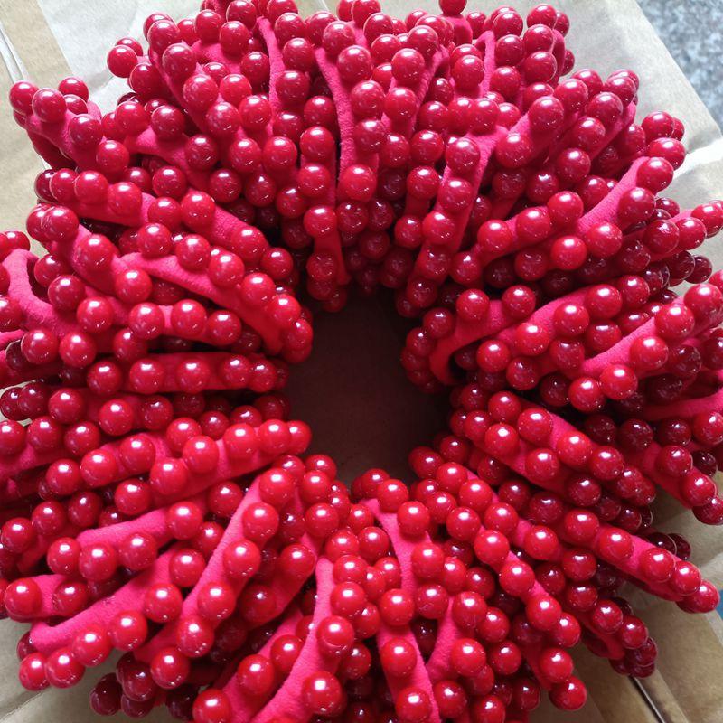 Haarschmuck Damen Koreanische Version Nahtlose Nägel Perlenhaarband Vielseitiges Haarband Hochelastisches Gummiband Supermarktbedarf