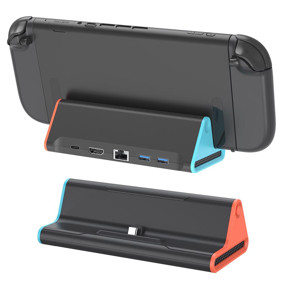Portable TV Dock Station Base with Type C/USB Port for Nintendo Switch 2 Game Console Charging Stand Fast Charging Adapter Base