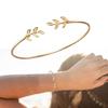 Minimalist Leaf Inspired Alloy Jewelry Bracelet Comfortable Wear For Daily Use Special Occasions Outfits